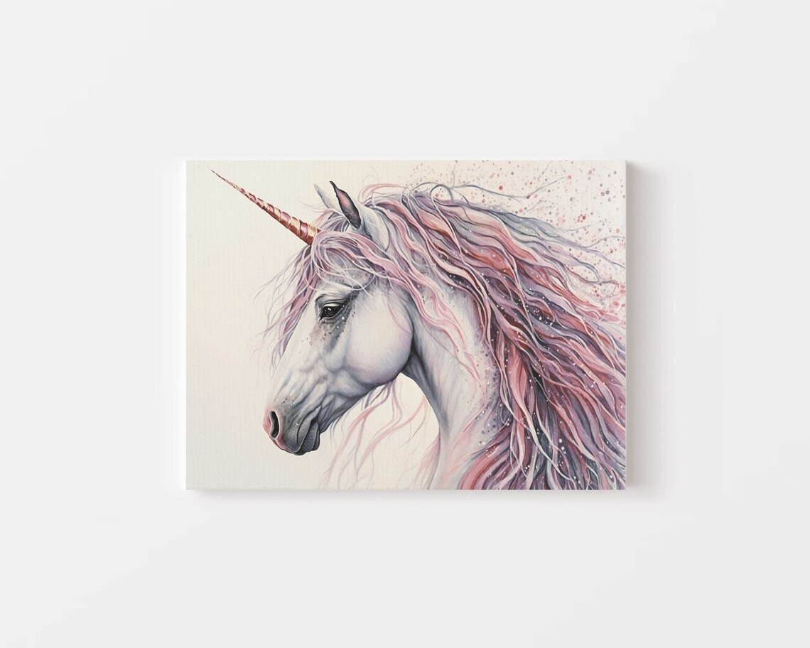 Unicorn Watercolor Poster for Girls Bedroom Nursery - Image 4