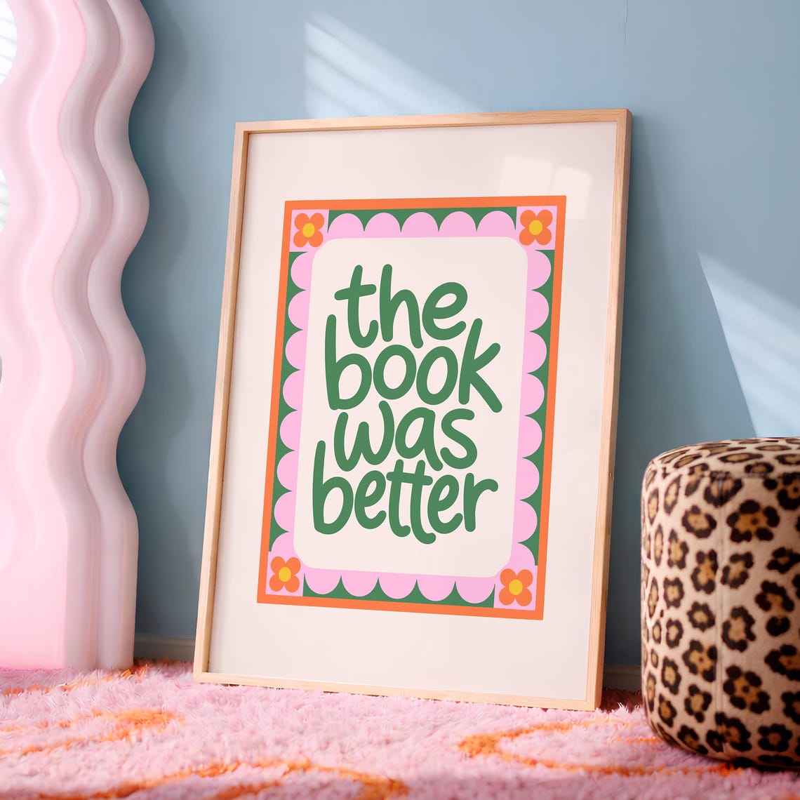 The Book Was Better Art Print Bookish Poster Lover Reading Nook Decor Digital Download