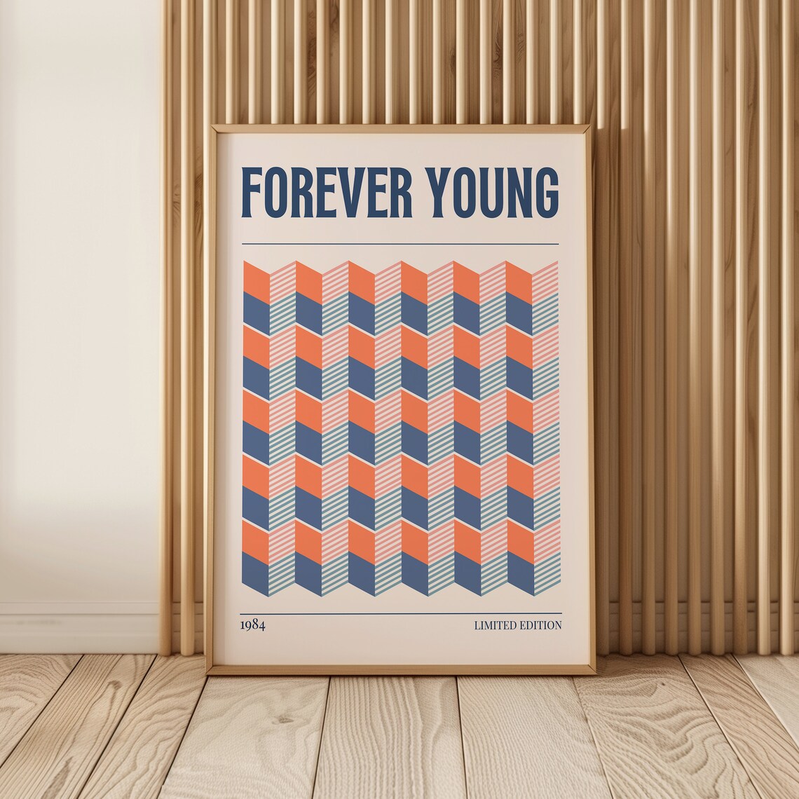 Alphaville Forever Young 1984 Retro Geometric Song Lyric Limited Edition Poster - Image 2
