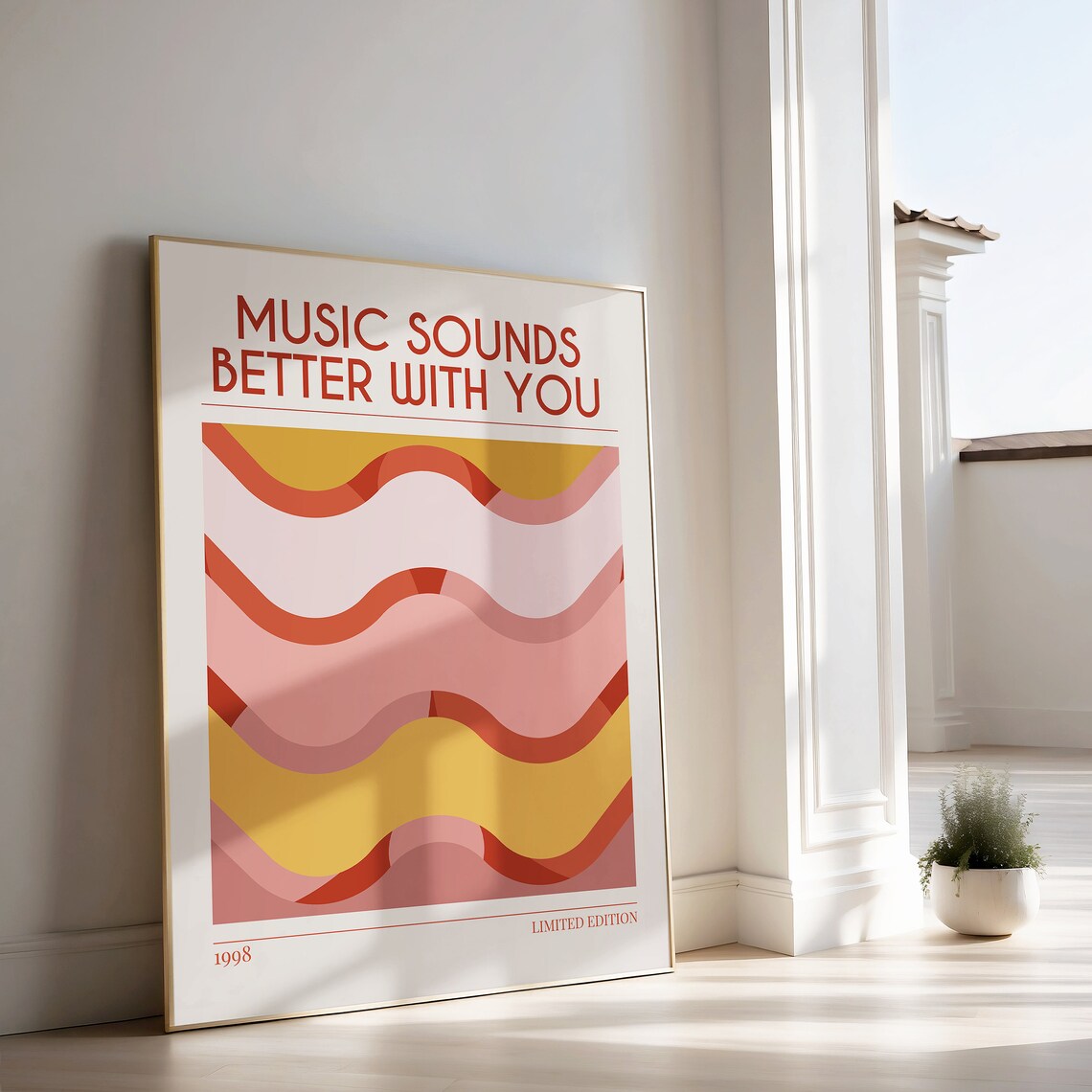 Music Sounds Better Retro Music Art Print - Image 3