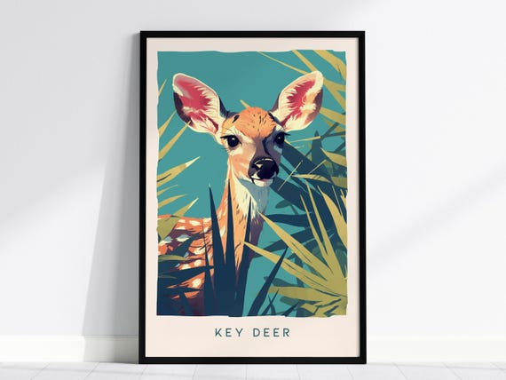Key Deer Florida Keys Wildlife Art Print