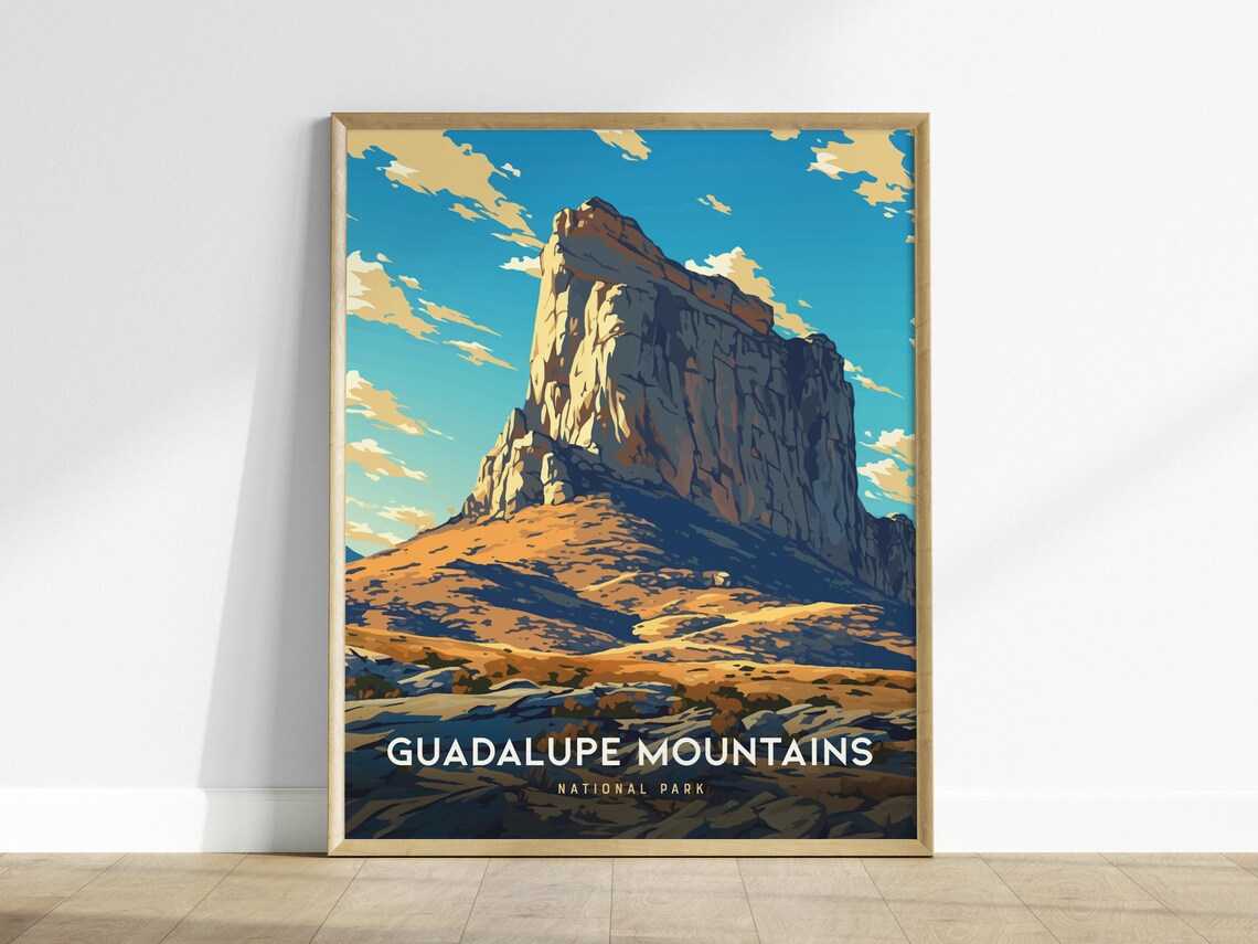 Guadalupe Mountains National Park Texas Travel Poster