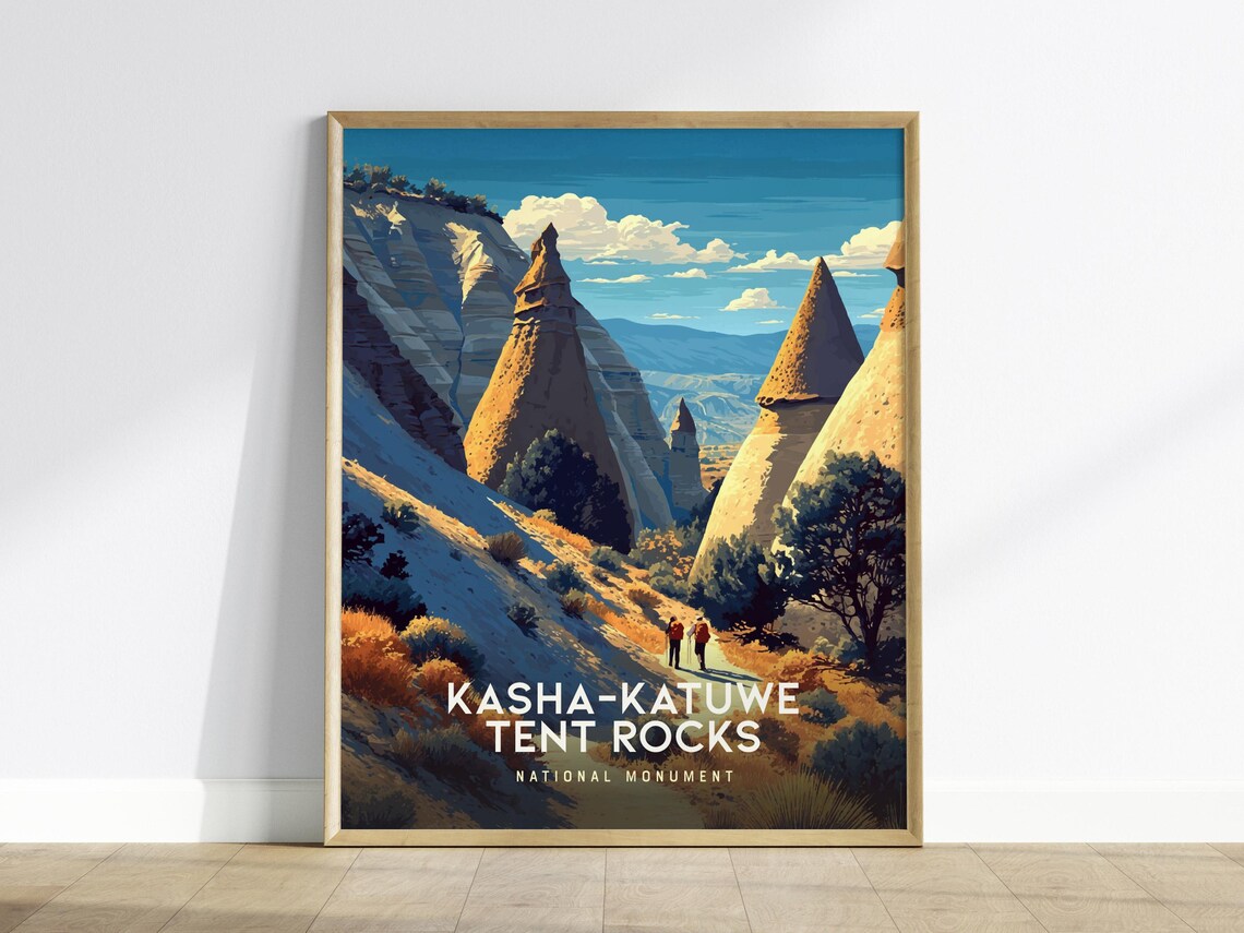 Kasha-Katuwe Tent Rocks New Mexico Desert Hiking Travel Poster