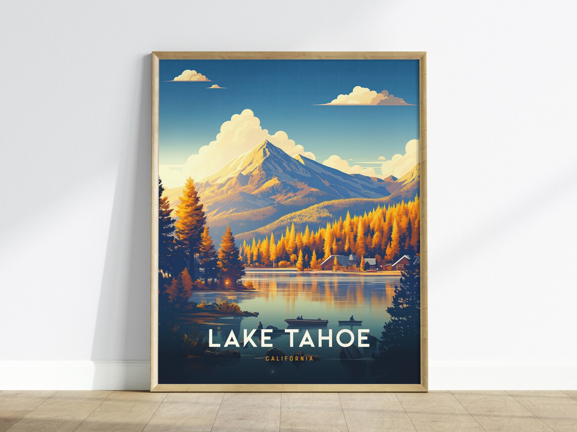 Lake Tahoe National Park Travel Gift Poster
