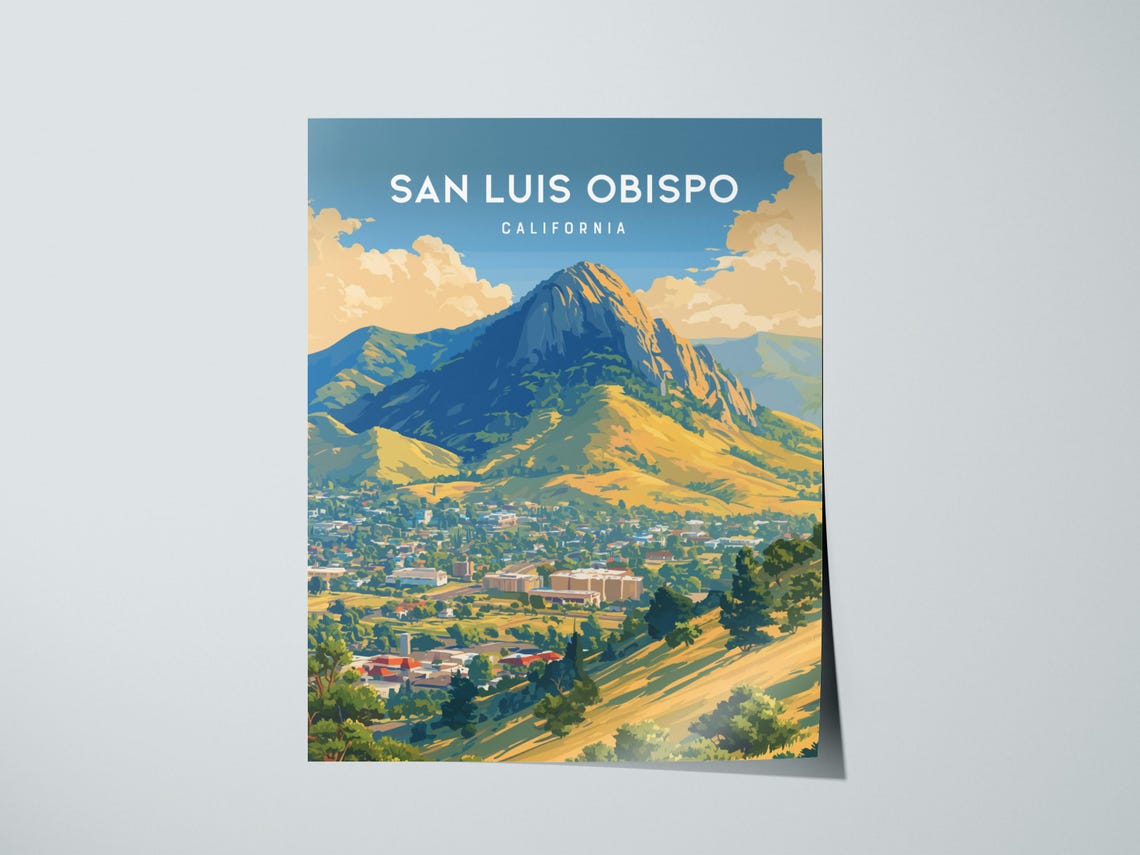 Bishop Peak Art Print San Luis Obispo Mountain Landscape