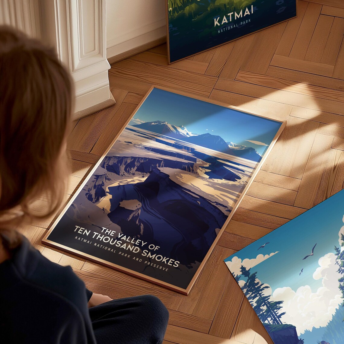 Katmai Valley of Ten Thousand Smokes Volcanic Landscape Poster - Image 2