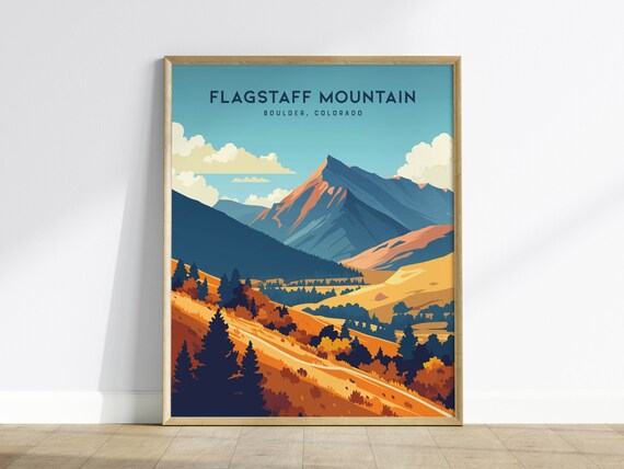 Flagstaff Mountain Boulder Colorado Alpine Peaks Nature Poster