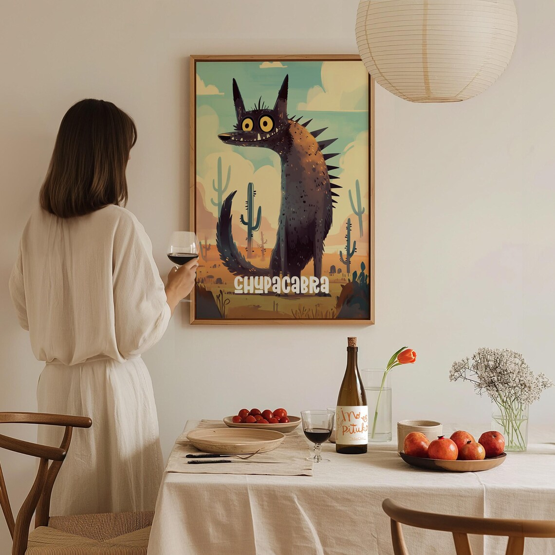 Chupacabra Cute Cryptids Series Kids Room Poster Print - Image 2