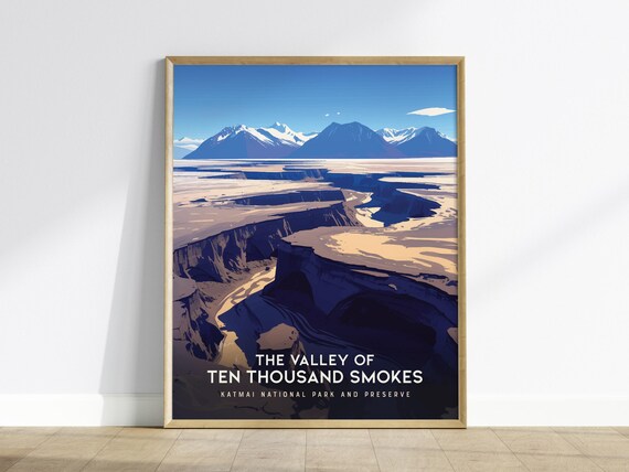 Katmai Valley of Ten Thousand Smokes Volcanic Landscape Poster