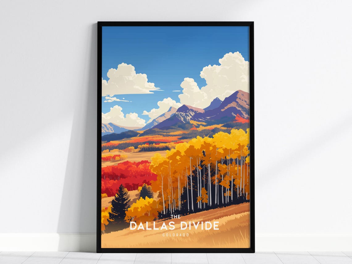 Dallas Divide Colorado Fall Aspen Grove Mountain Landscape Poster