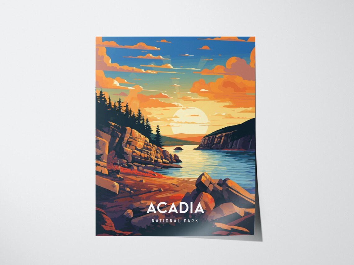 Acadia National Park Art Print, Maine Landscape