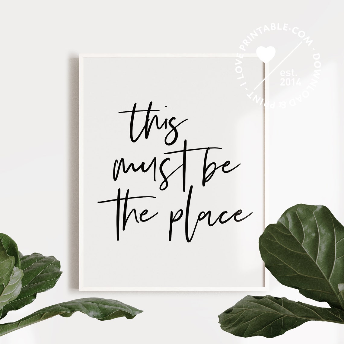This Must Be the Place Hand Lettered Script Home Decor Wall Art - Image 3