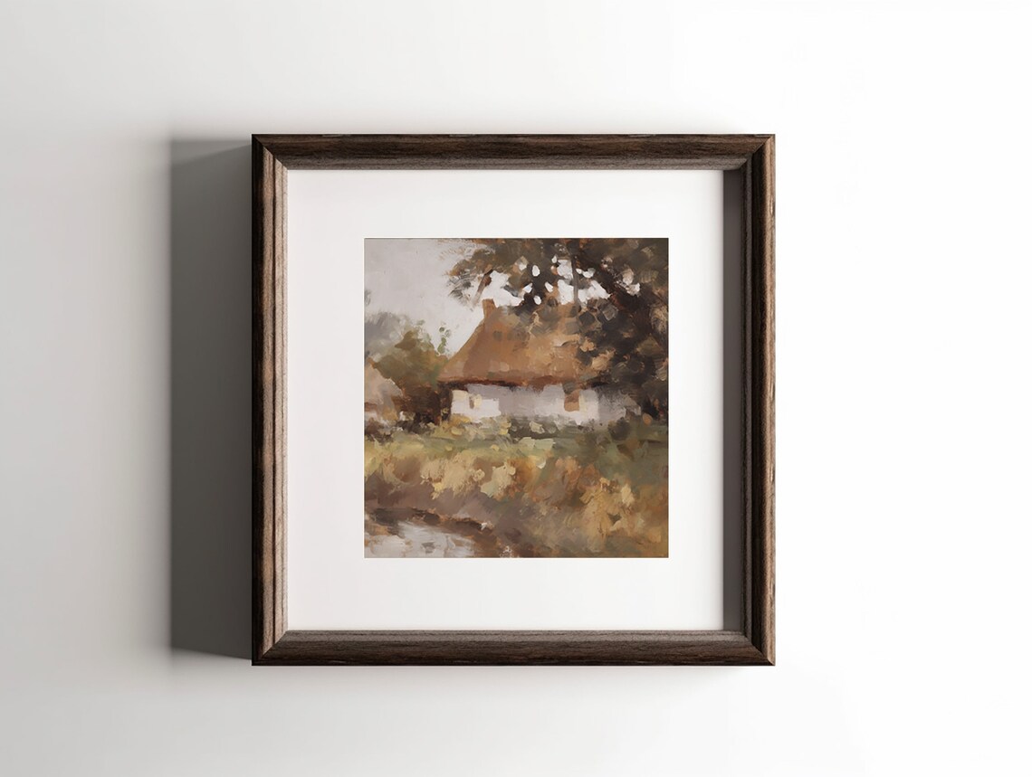 Vintage Country Cottage, Fall Farmhouse Art Print - Image 3