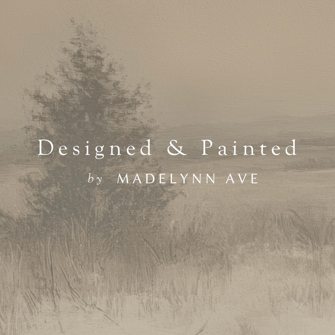 Early Snow Fall Minimalist Misty Winter Field Painting Poster - Image 6