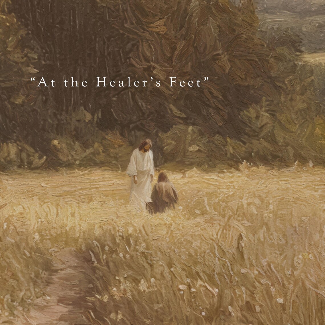 At The Feet Of Jesus, Christian Religious Art Print - Image 6
