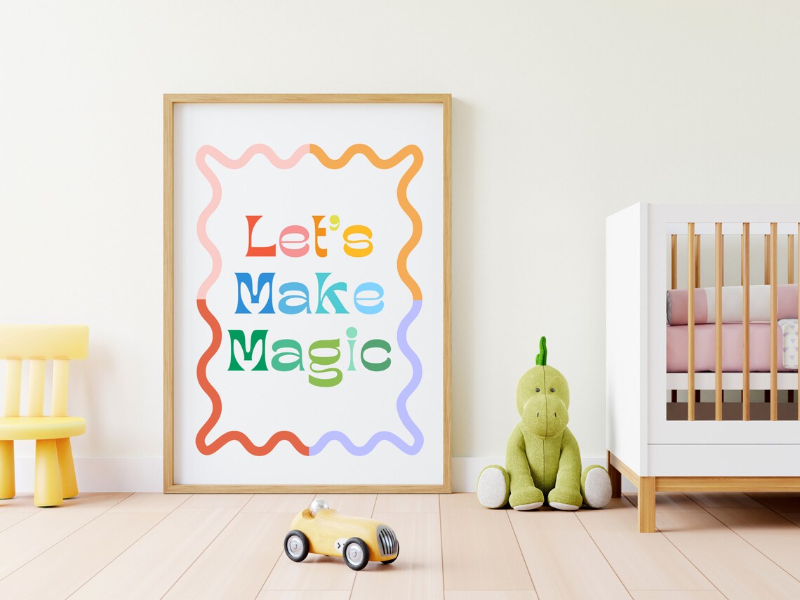 Magic Print, Colorful Rainbow Playroom Art - Image 5