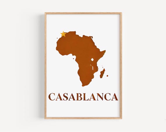 Africa Wall Art Casablanca Print Travel Home Decor Gift College Dorm Housewarming Artwork