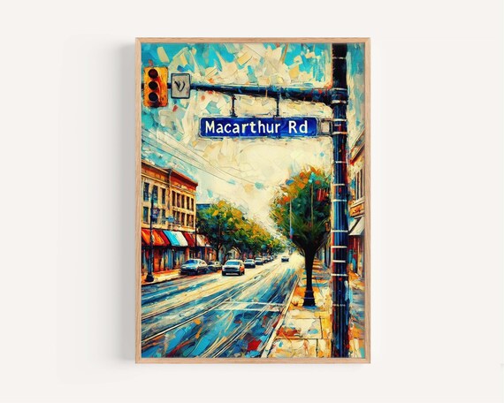 Macarthur Road Whitehall Pennsylvania City Street Art Poster