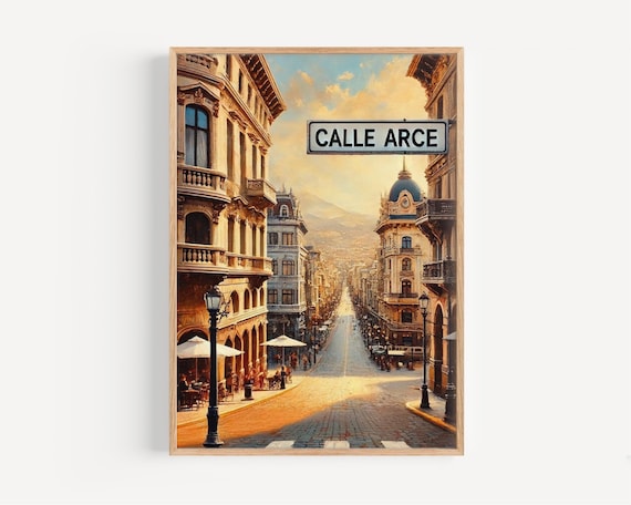 Bolivia La Paz Calle Arce Wall Art Print Vintage Travel Poster Home Decor Or Housewarming Idea