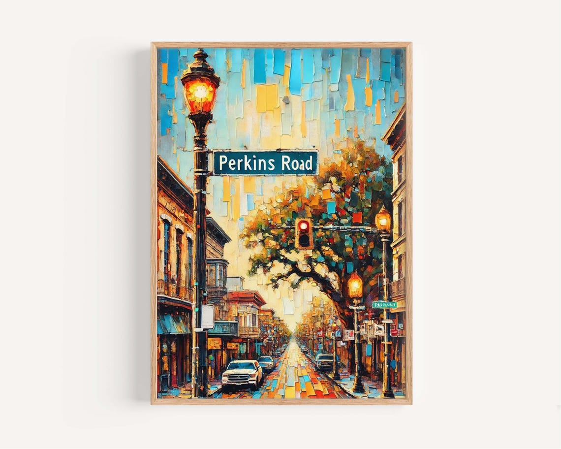Perkins Road Art Print Baton Rouge Travel Poster