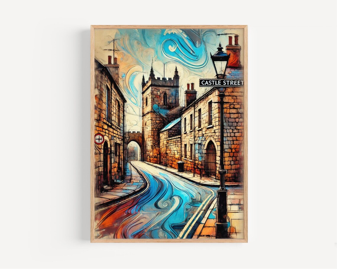 Castle Street, Canterbury England Travel Poster