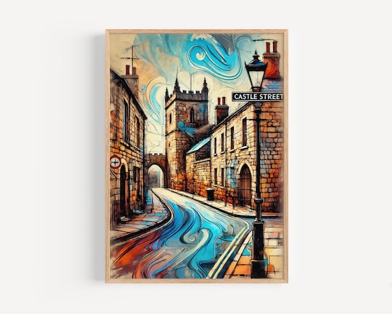 Castle Street, Canterbury England Travel Poster