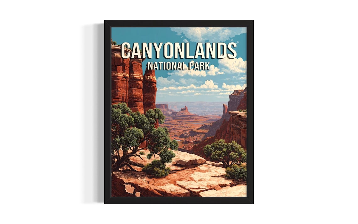 Canyonlands National Park Red Rock Canyon Vista Travel Poster