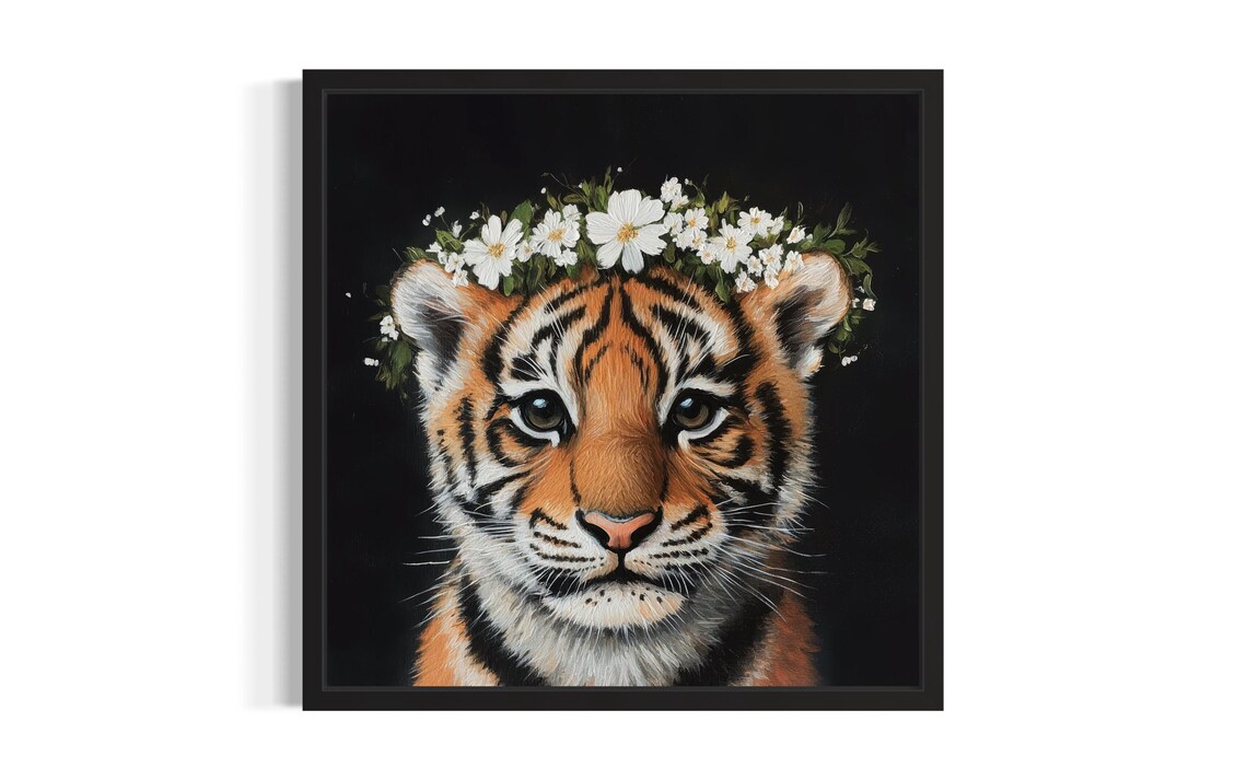 Tiger Nursery Animal Art Print, Living Room Decor