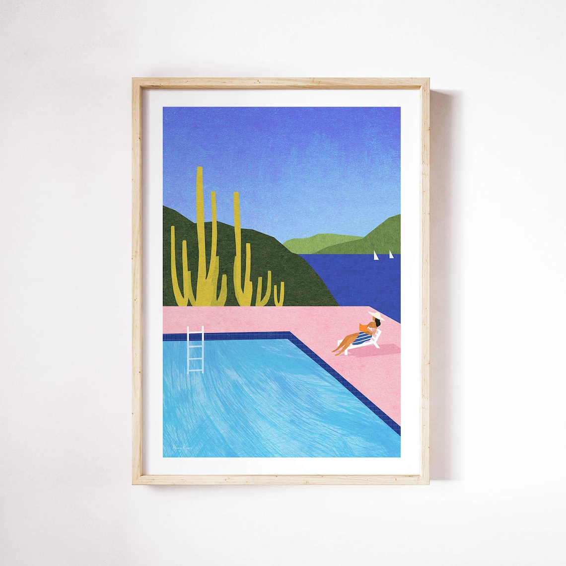 Swimming Pool II by Henry Rivers, Summer Vacation Art Print