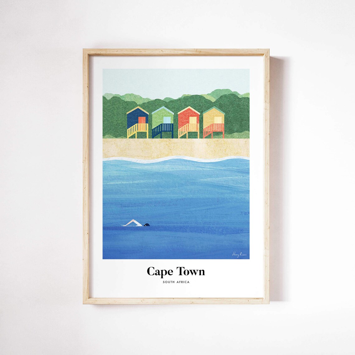 Cape Town Muizenberg Travel Poster by Henry Rivers