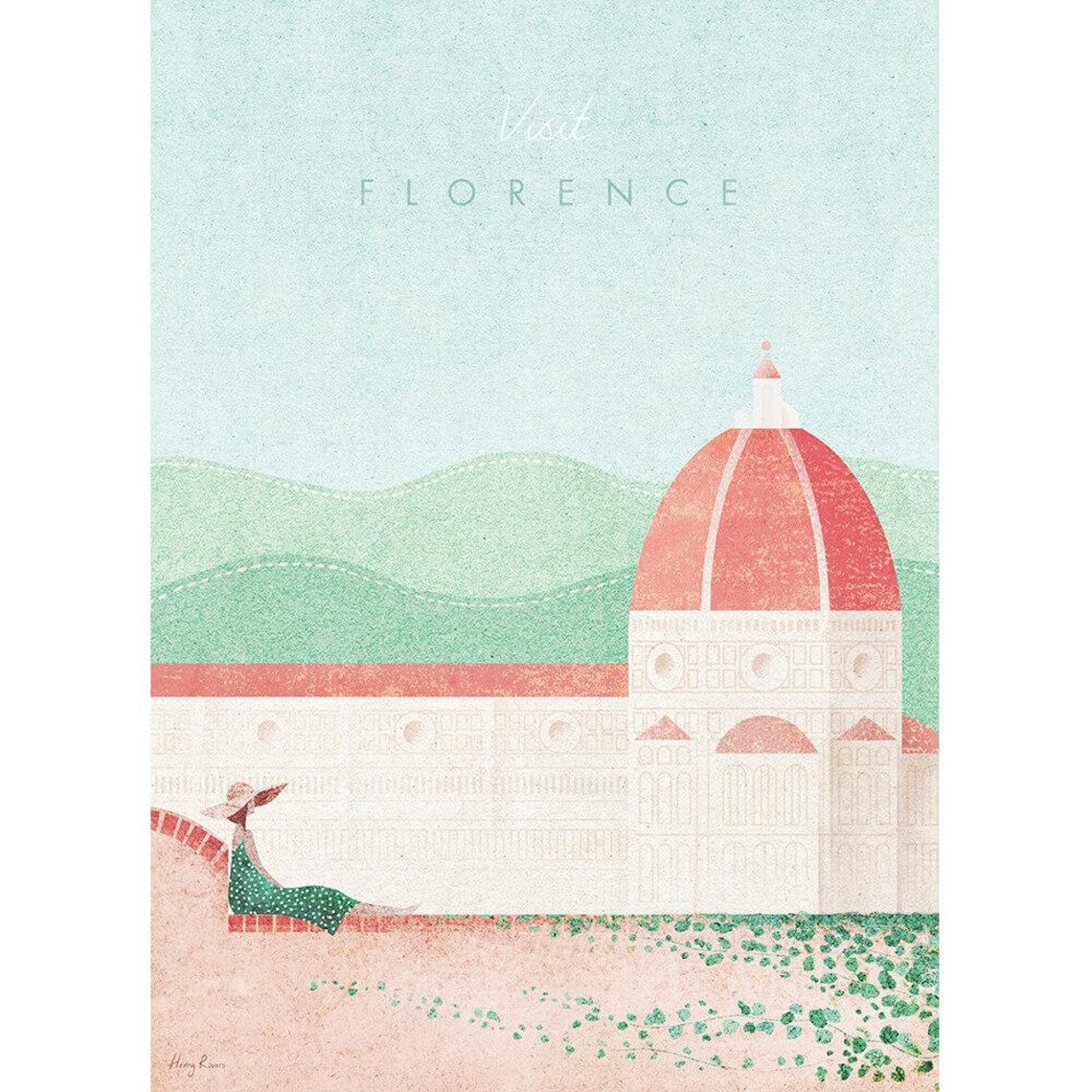 Florence Vintage Travel Poster, Minimalist Travel Art - Image 2