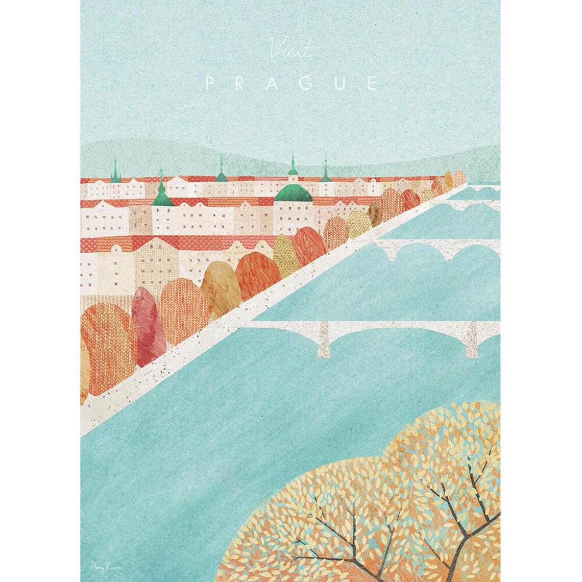 Prague By Henry Rivers Travel Poster Art Print - Image 2