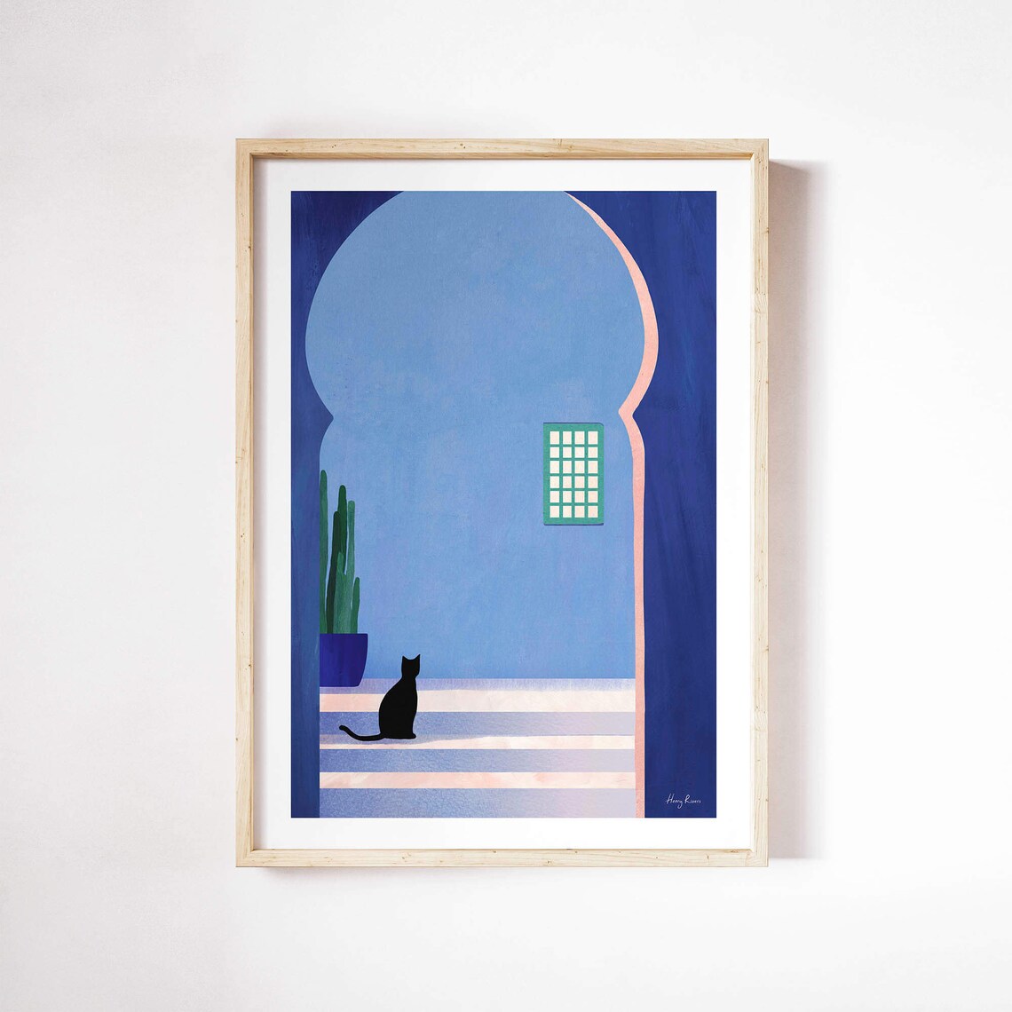 Henry Rivers Morocco Cat Art Print, Vintage Poster