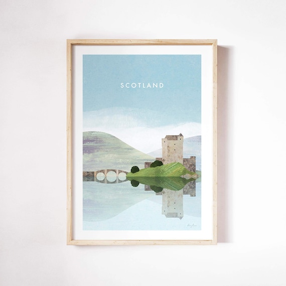 Scotland Eilean Donan Travel Poster, Henry Rivers