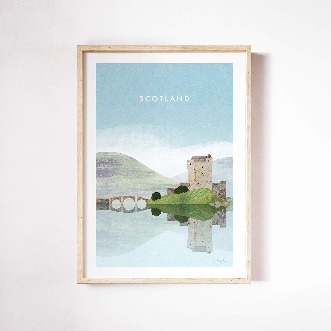 Scotland Eilean Donan Travel Poster, Henry Rivers