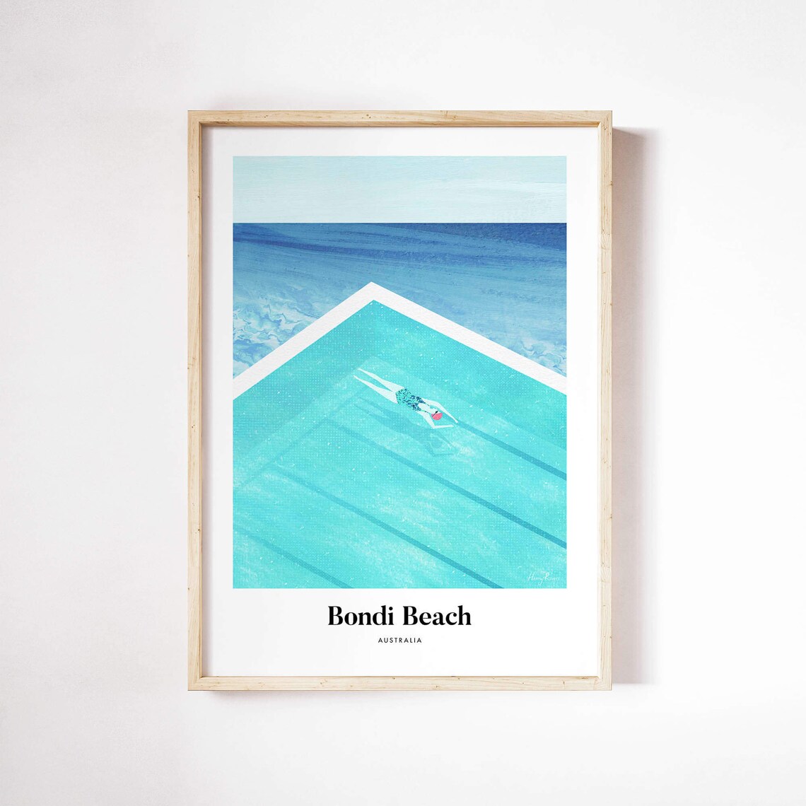 Bondi Icebergs Travel Poster by Henry Rivers