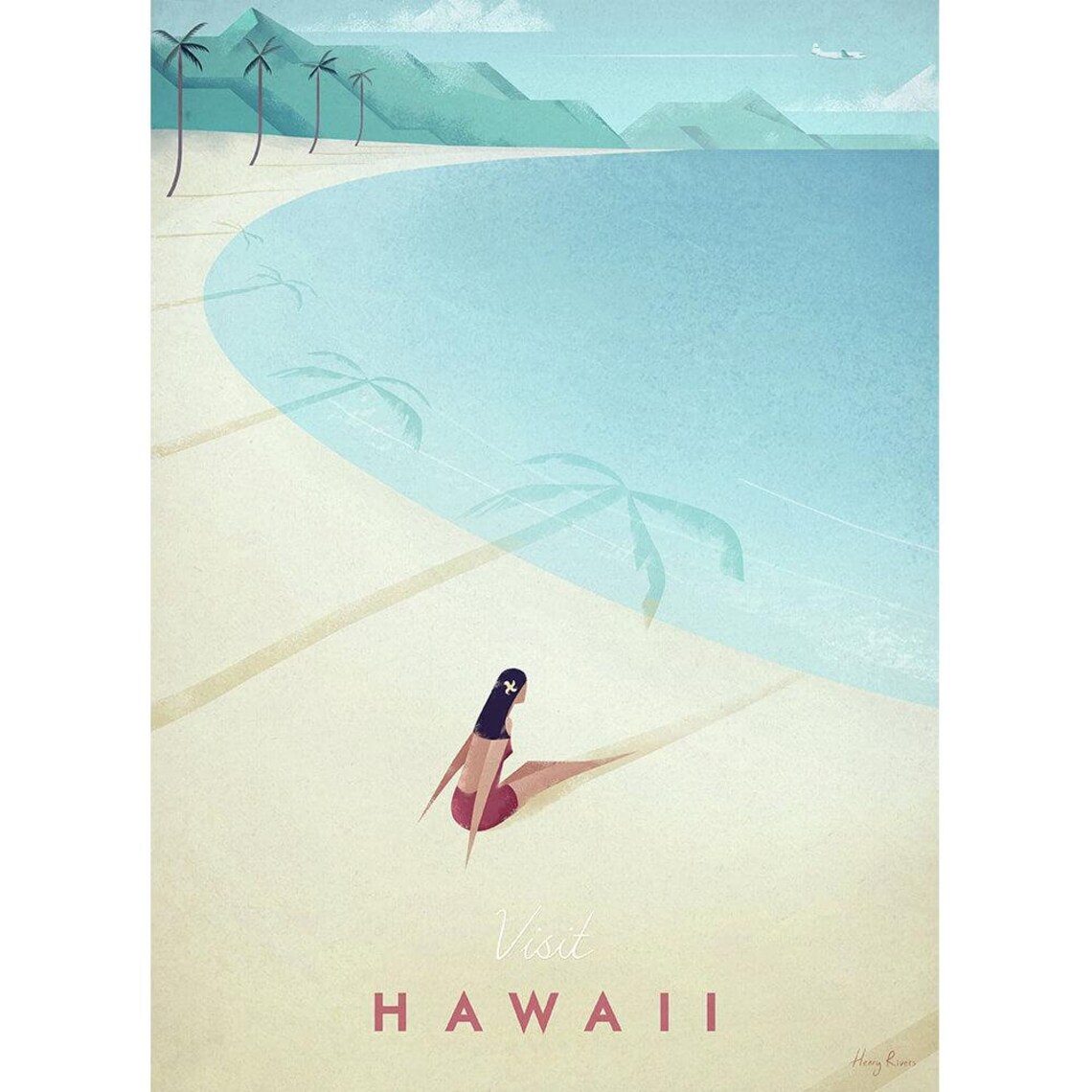 Hawaii Vintage Retro Travel Poster Print - Image 2