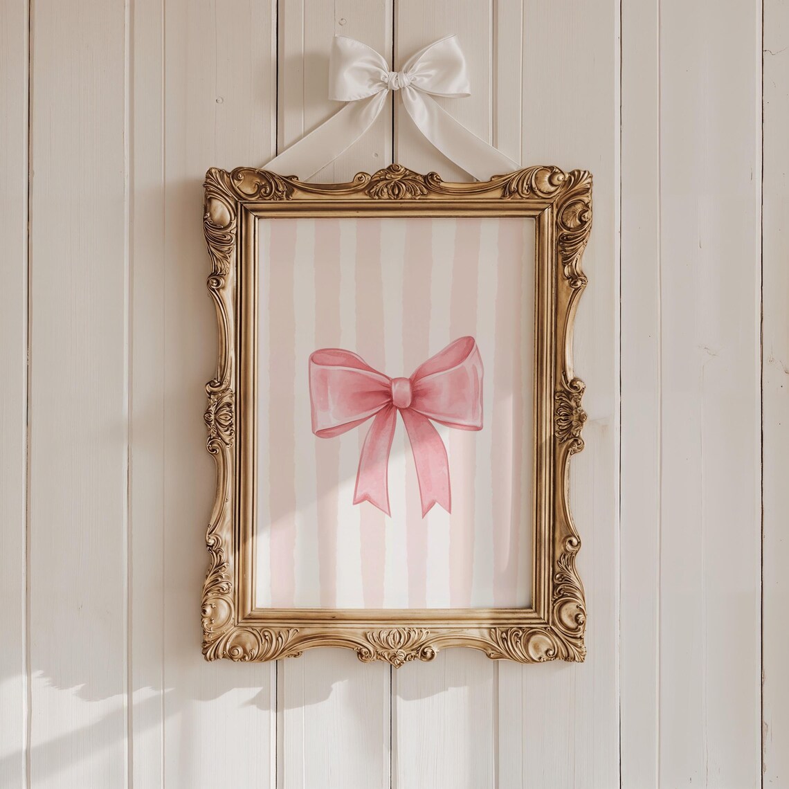 Pink Bow Print, Coquette Aesthetic Nursery Poster