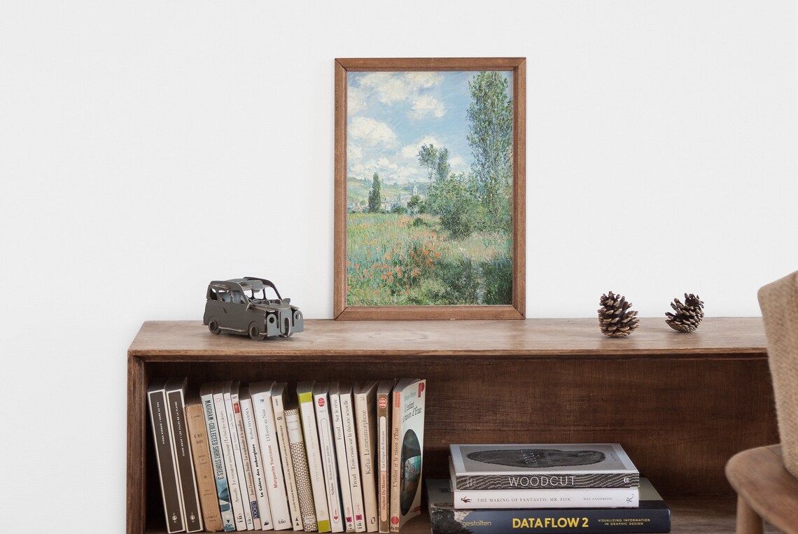 Spring Landscape Field Painting, Vintage Art Print - Image 2