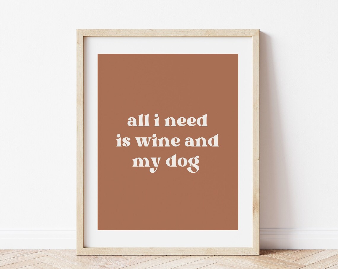 Dog Mom Boho Funny Dog Lover Christmas Art Print