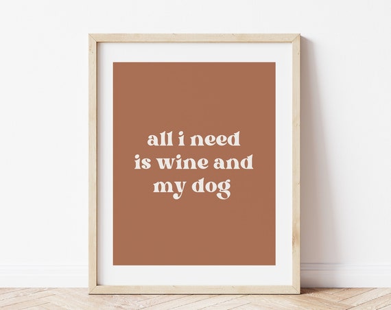 Dog Mom Boho Funny Dog Lover Christmas Art Print