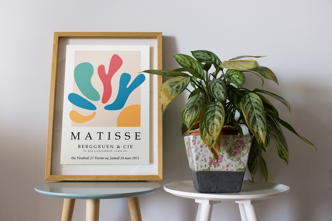 Matisse 1953 Berggruen Exhibition Colorful Abstract Art Poster
