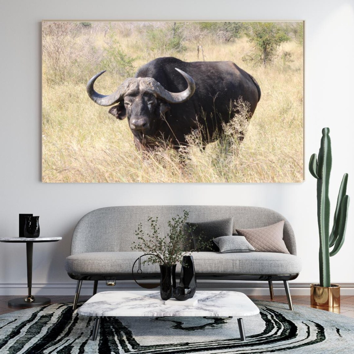 Rustic Buffalo Art, Africa's Game Reserves