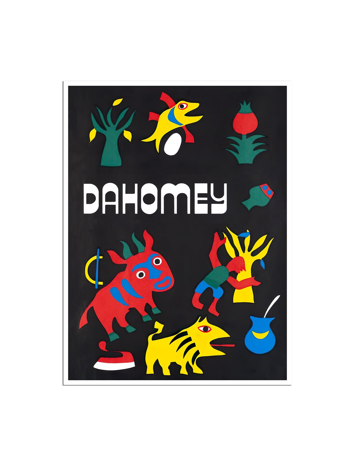 Dahomey Travel Poster Africa Art Print African Decor Xr4809a