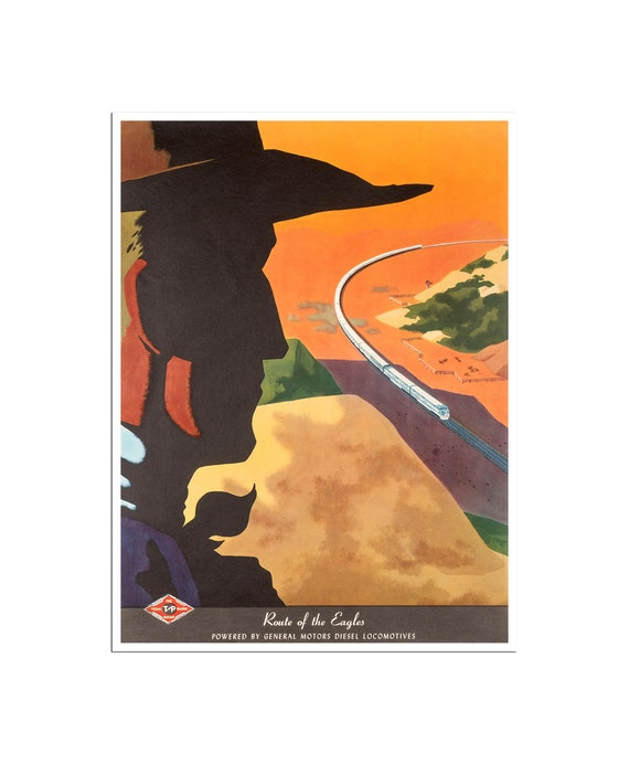 Western Art Railroad Poster Train Print Xr2463a