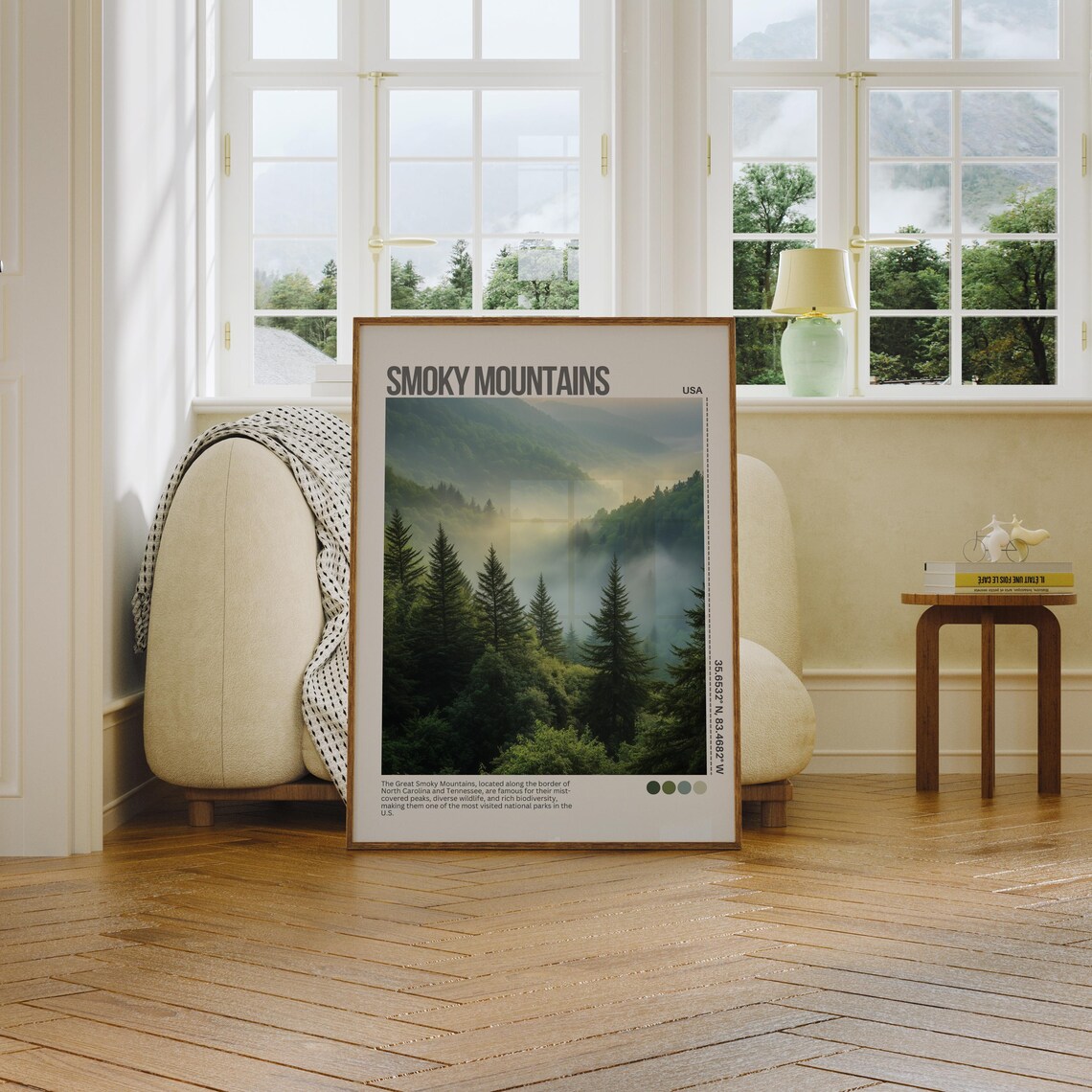 Smoky Mountains Misty Forest Sunrise Photo National Park Poster - Image 6