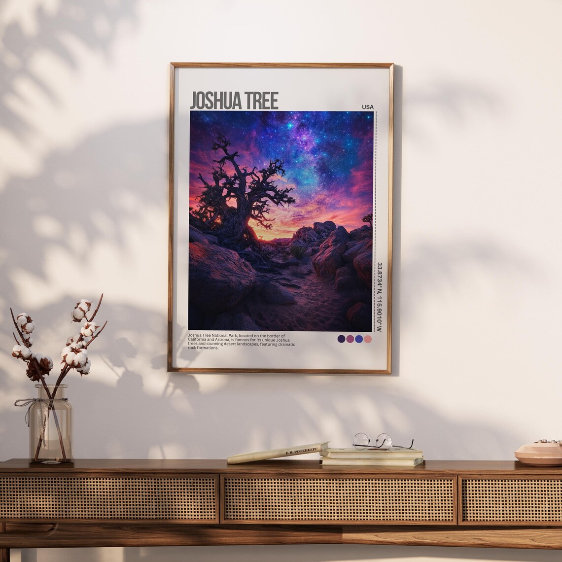 Joshua Tree Starry Milky Way Night Desert National Park Travel Poster - Image 4