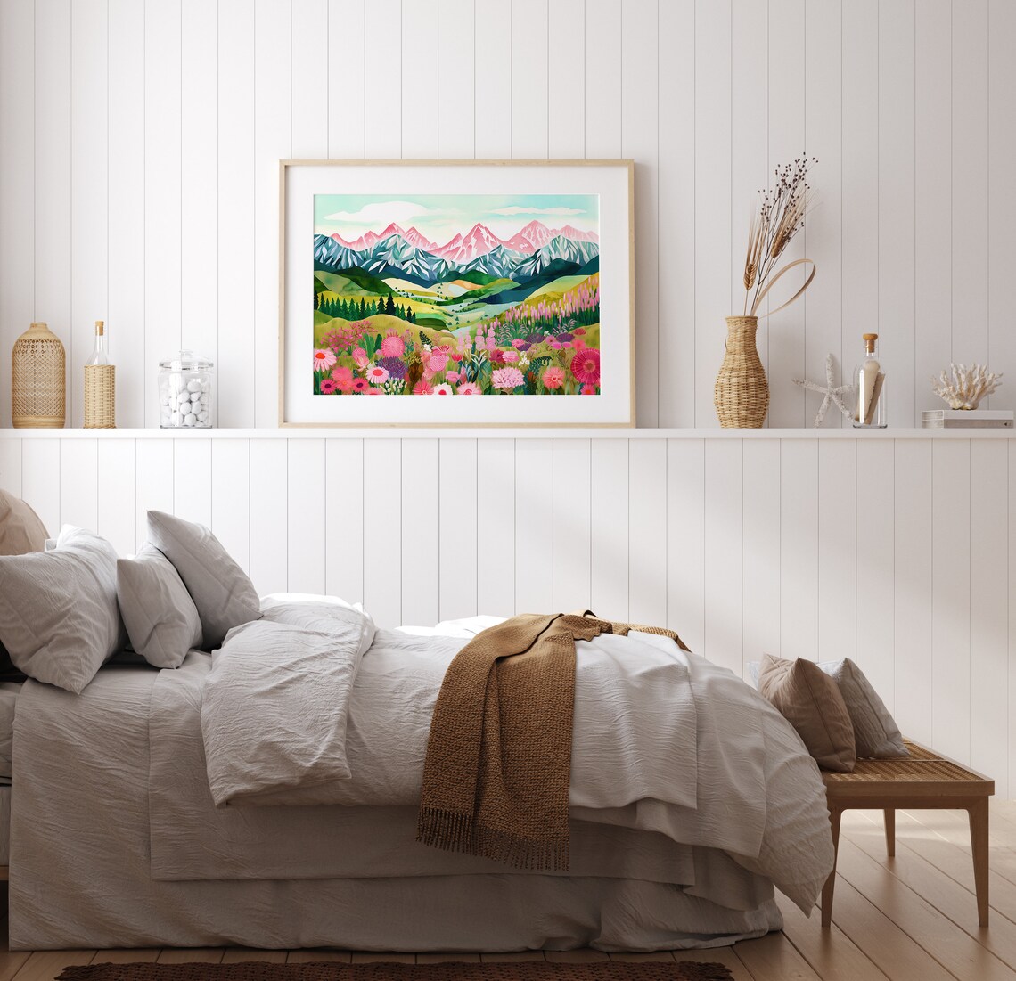 Abstract Mountains New Zealand Travel Poster - Image 2