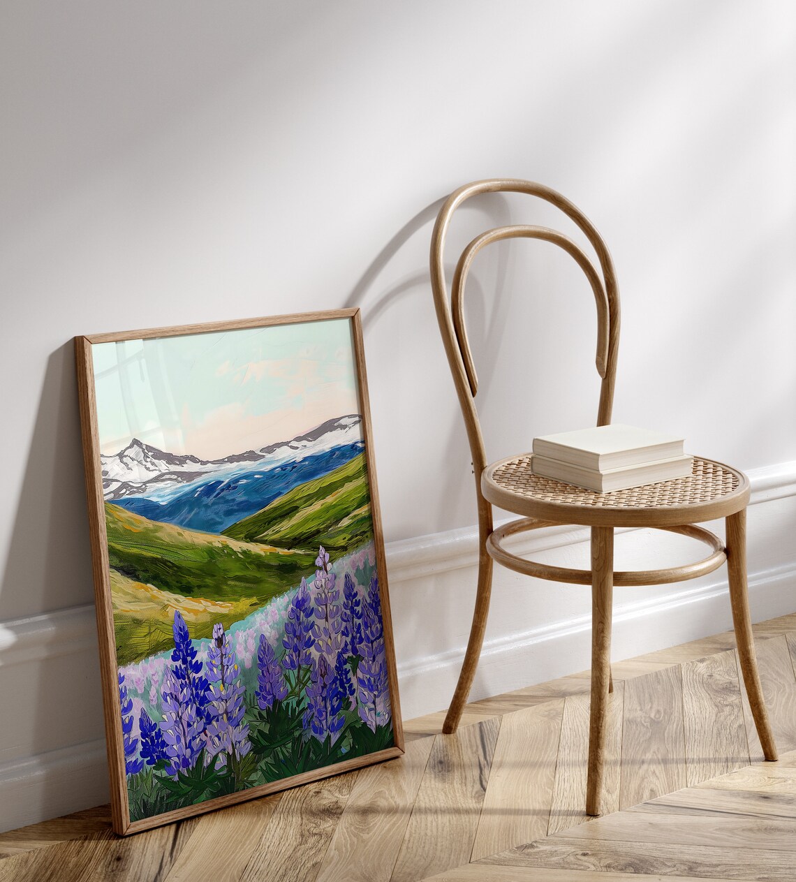 Iceland Travel Illustration, Valley Landscape Art Print - Image 2