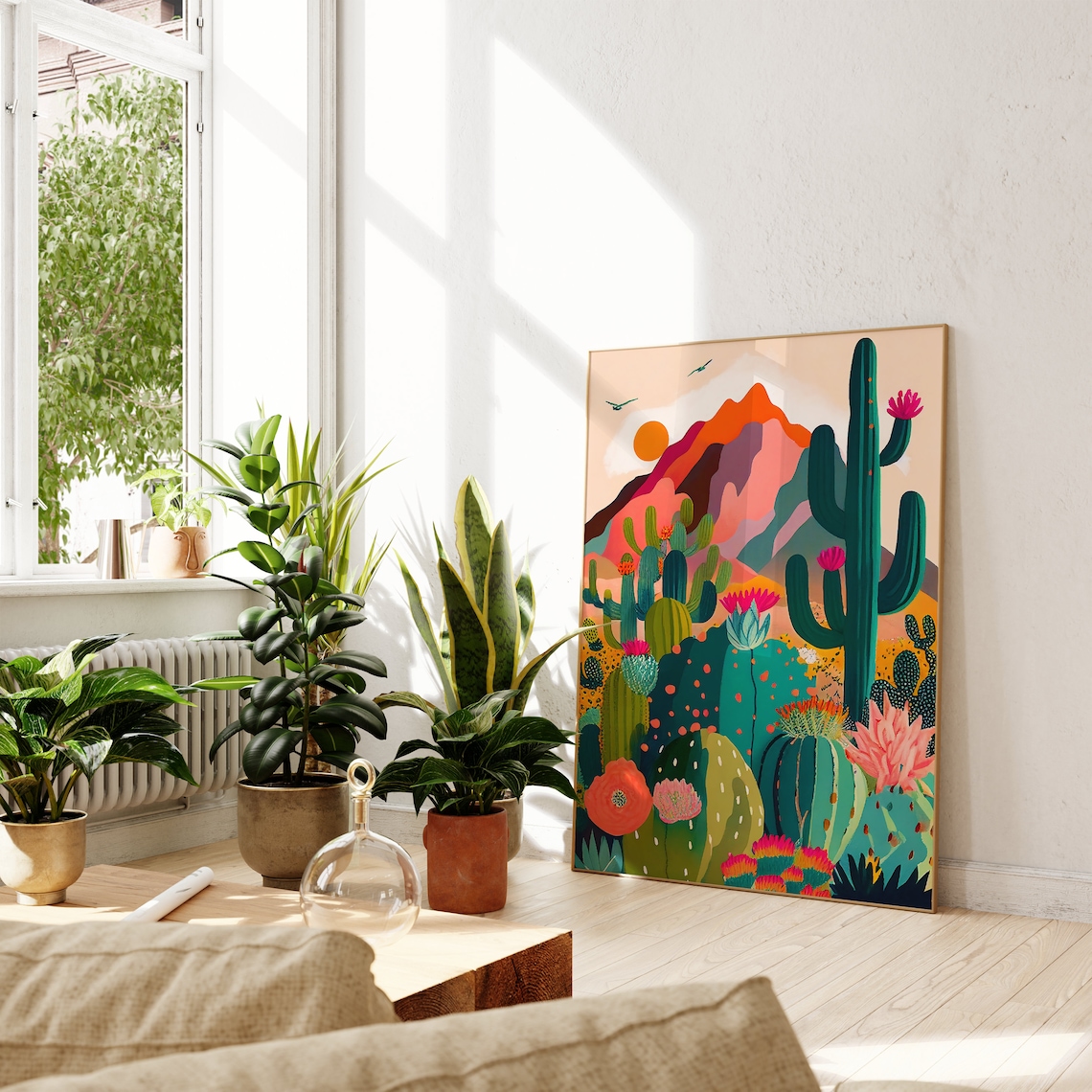 Arizona Illustration Saguaro Housewarming Gift Poster - Image 2